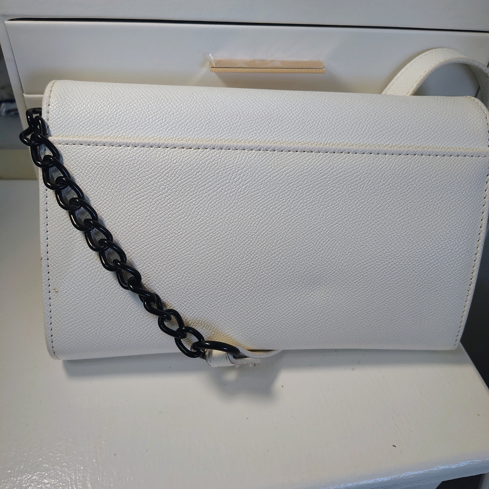 Betsey Johnson Ivory Crossbody Bag with Black Bow Accents - Picture 6 of 11